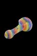 LA Pipes  Rainbow Spirals  White Glass Pipe Online Hot Sale