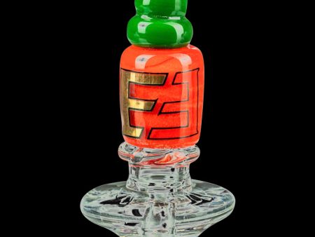 Empire Glassworks Sriracha Themed Carb Cap for Puffco Peak For Sale