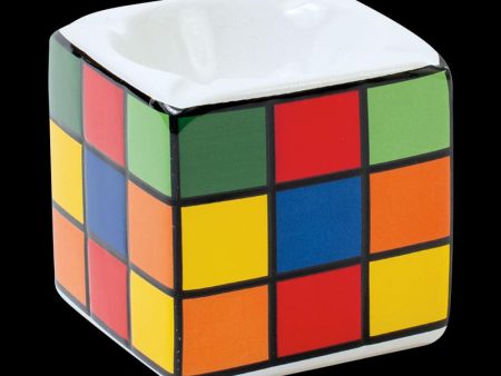 Colorful Puzzle Cube Design Ceramic Ashtray Hot on Sale