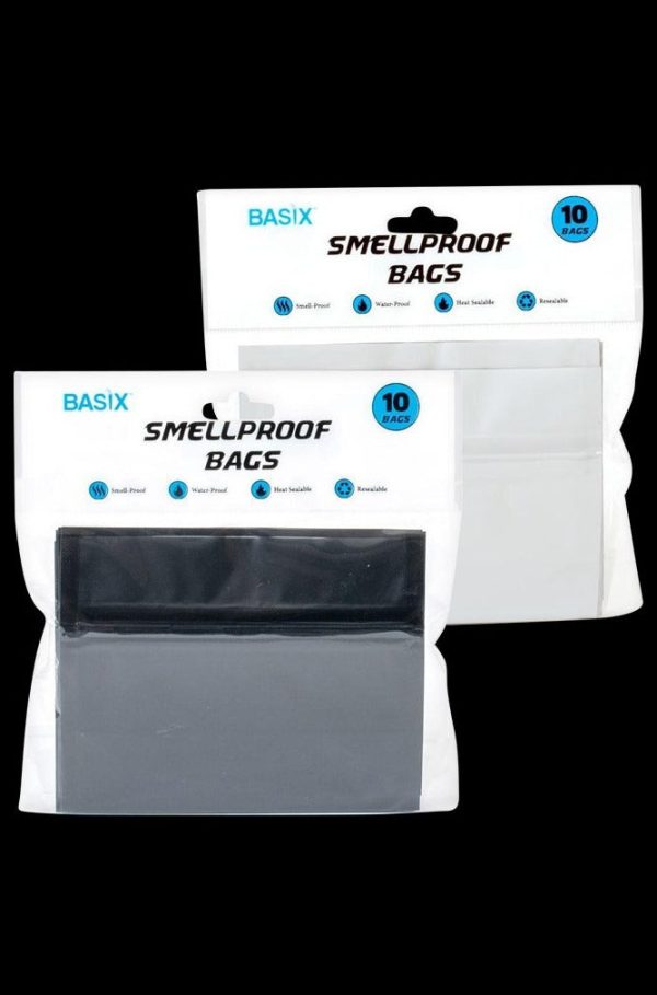 Basix Resealable Smell Proof Bags - 12 Pack For Discount