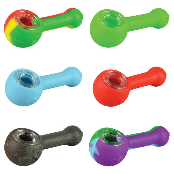 NoGoo Silicone Spoon Hand Pipe - Bulk 12 Pack Fashion