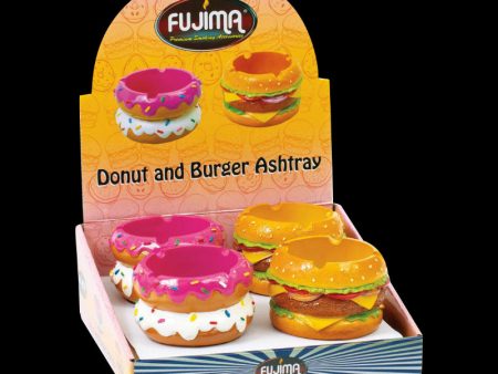 Fujima Donut or Burger Polyresin Ashtray - 4 Pack Discount