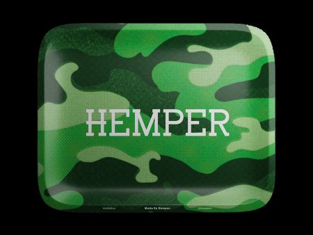 Hemper Green Camouflage Metal Rolling Tray Online Hot Sale