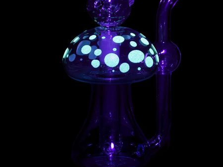 Phosphorescent Fungi Glow in the Dark Glass Bubbler Online