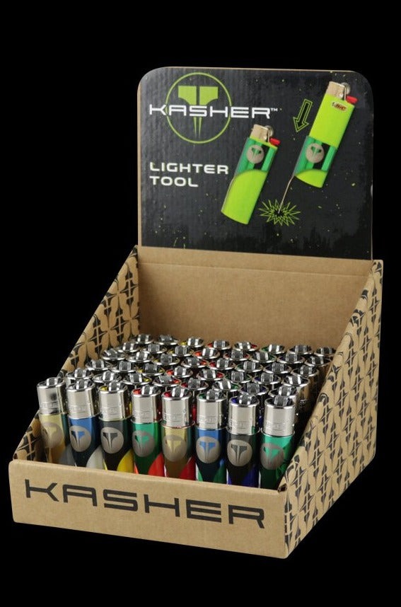 96pc Display Kasher Eklipse Pipe Tool & Clipper Lighters Supply