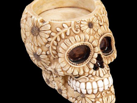 Fujima Polyresin Sugar Skull Ashtray For Discount