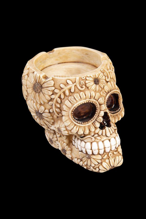 Fujima Polyresin Sugar Skull Ashtray For Discount