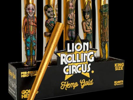 Lion Rolling Circus King Size Gold Hemp Cones Online now