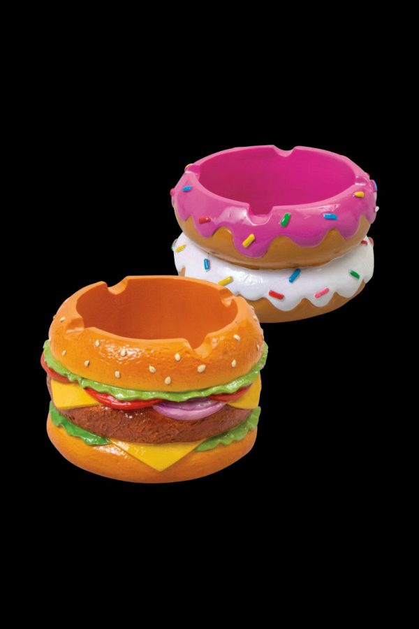 Fujima Donut or Burger Polyresin Ashtray - 4 Pack Discount