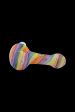 LA Pipes  Rainbow Spirals  White Glass Pipe Online Hot Sale