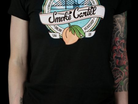 Smoke Cartel Badge American Apparel Small Women s Tee Cheap