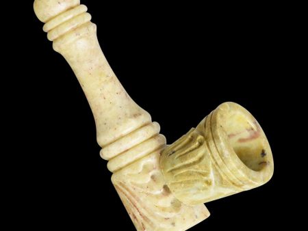 Hand Carved Stone Pipe with Removable Bowl Sale