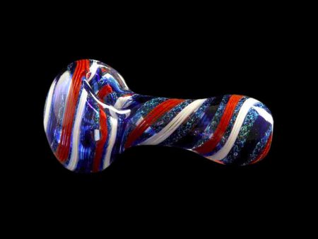 LA Pipes  Stars and Stripes  Glass Spoon Pipe For Discount