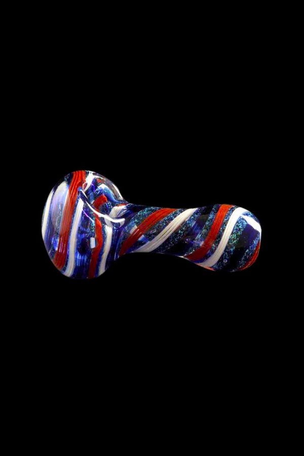 LA Pipes  Stars and Stripes  Glass Spoon Pipe For Discount