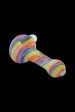 LA Pipes  Rainbow Spirals  White Glass Pipe Online Hot Sale