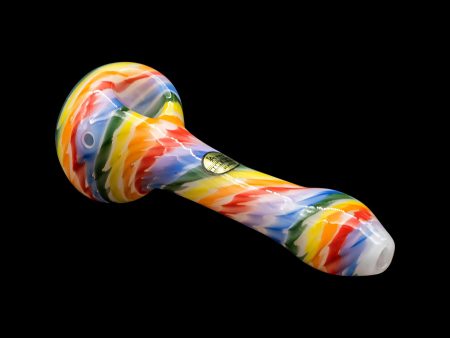 LA Pipes  Rainbow Tie-Dye  Glass Spoon Pipe Online now