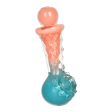 Pastel Ombre Textured Glass Hand Pipe with Marbles For Discount