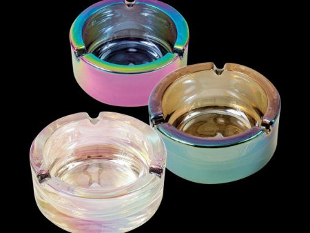 Fujima Iridescent Glass Ashtray - Bulk 6 Pack For Discount