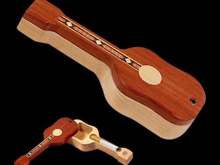 Wood Guitar Dugout with Magnetic Lock Swivel Lid Supply