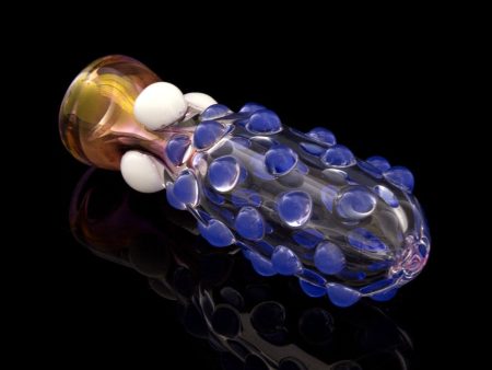 Glassheads  Pickle Back  Fumed Chillum with Marbles Cheap