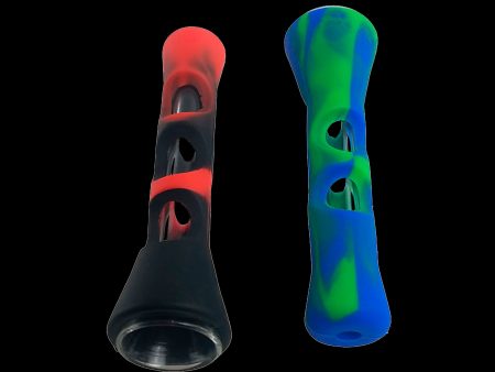 Silicone Covered Glass Chillum - 2 Pack on Sale