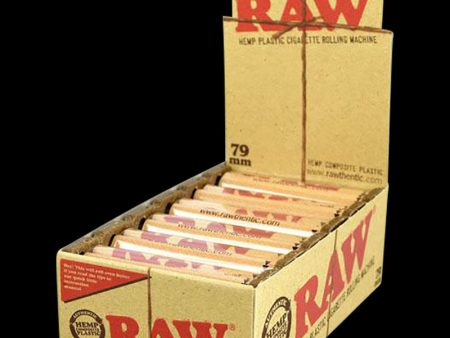 RAW Eco Hemp 79mm Cigarette Rolling Machine - 12 Pack Display For Discount