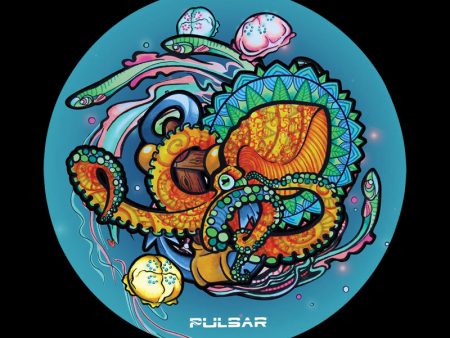 Pulsar  Psychedelic Octopus  DabPadz Round Dab Mat For Discount