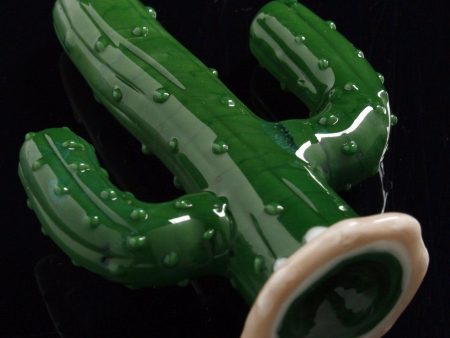 Glassheads  El Cacti  Standing Cactus Chillum Pipe For Cheap