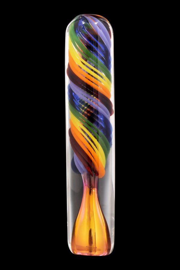 LA Pipes Rainbow Swirl Chillum Hot on Sale