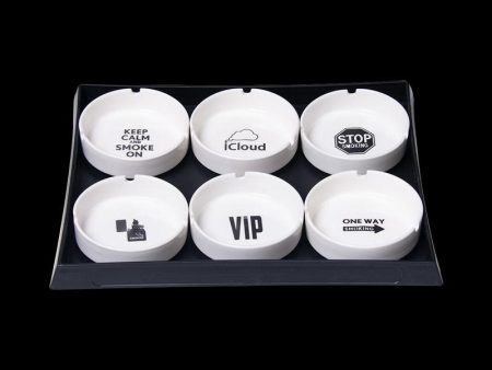 Ceramic Ashtray - 6 Pack Hot on Sale