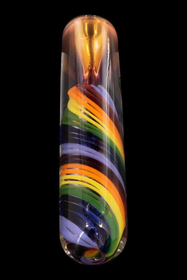 LA Pipes Rainbow Swirl Chillum Hot on Sale