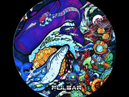 Pulsar  Psychedelic Ocean  DabPadz Round Dab Mat Fashion