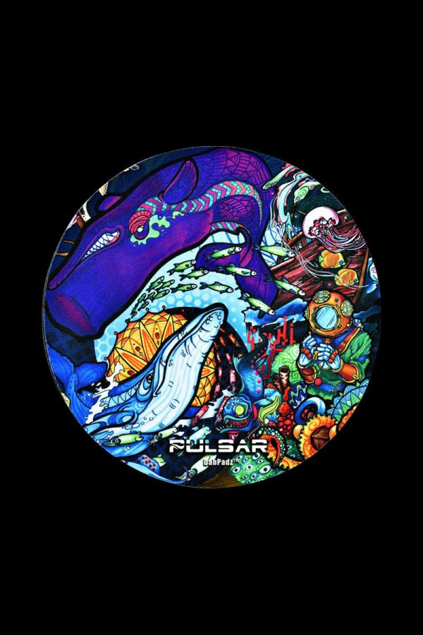 Pulsar  Psychedelic Ocean  DabPadz Round Dab Mat Fashion