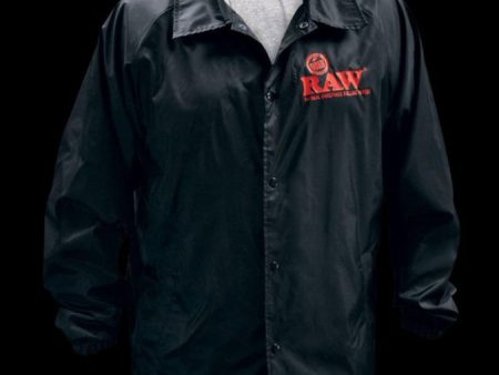 RAW Coach Snap Button Jacket - Black Cheap