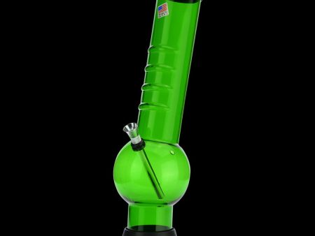 Acrylic Layback Bubble Base Bong with Raised Grip Online Hot Sale