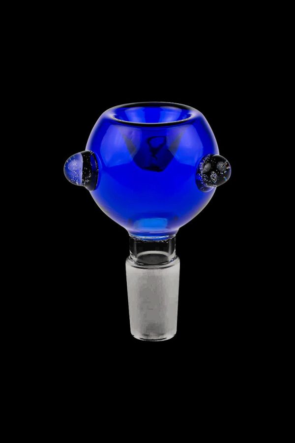 Cobalt Blue Glass Bowl with Glass Marbles For Sale