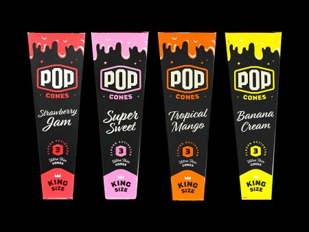 Pop Cones King Size Pre-Rolled Cones with Flavor Tip - Mixed 12 Pack Online Sale