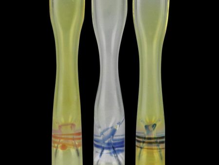 Silver Fumed Simple Glass Taster Chillum For Sale