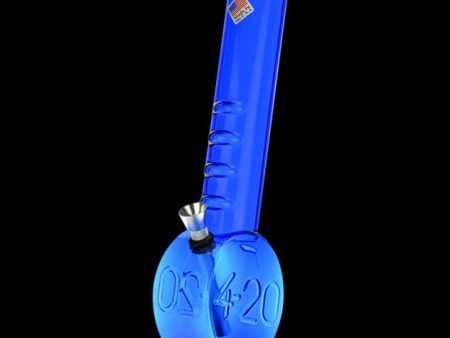 Acrylic 420 Puck Base Layback Bong - Raised Grip Online Hot Sale