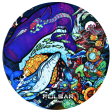 Pulsar  Psychedelic Ocean  DabPadz Round Dab Mat Fashion