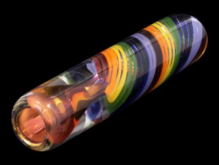 LA Pipes Rainbow Swirl Chillum Hot on Sale