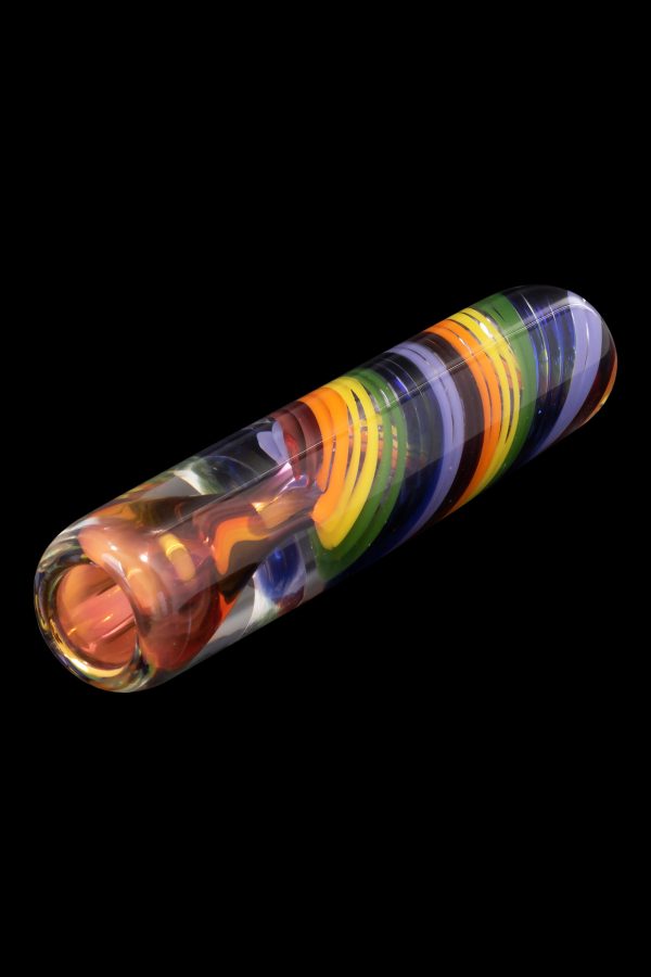 LA Pipes Rainbow Swirl Chillum Hot on Sale