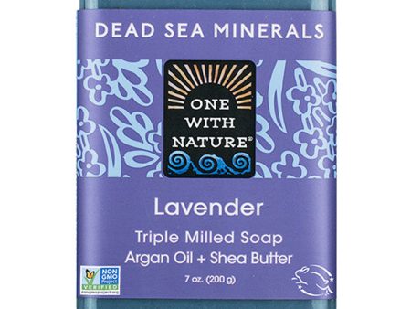 ONE WITH NATURE - Dead Sea Mineral Lavender Bar Soap - 7 oz. (200 g) Discount