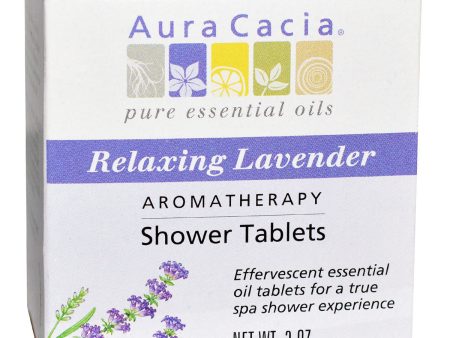 AURA CACIA - Relaxing Lavender Shower Tablets - 3 x 1 oz. Tablets For Discount