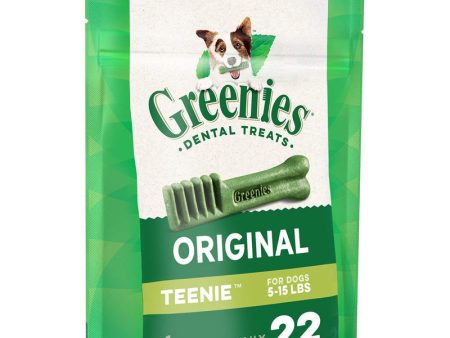 GREENIES - Original Dental Dog Treats Teenie - 22 Treats (6 oz. 170 g) For Sale