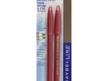 MAYBELLINE - Expert Wear Twin Brow and Eye Pencils 102 Dark Brown - 0.06 oz. (1.8 g) Online Hot Sale