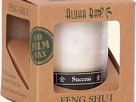 ALOHA BAY - Feng Shui Palm Wax Candles Metal Success - 2.5 oz. Jar Sale