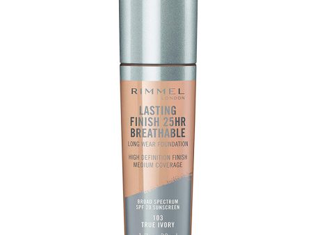 RIMMEL - Lasting Finish Breathable Foundation, True Ivory - 1 fl. oz. (30 ml) Online