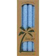 ALOHA BAY - Palm Tapers Unscented Light Blue Candles  - 4 x 9  Candles For Discount