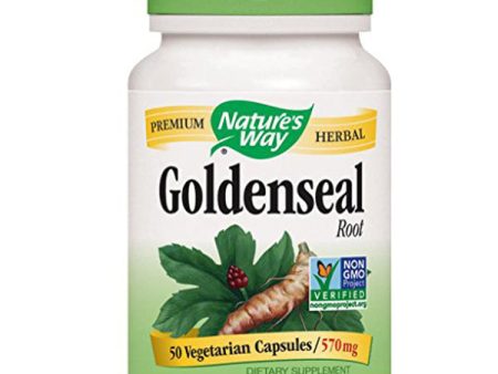 NATURES WAY - Goldenseal Root 570 mg - 50 Vegetarian Capsules Sale